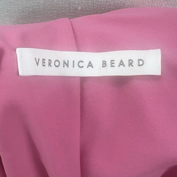 Veronica Beard Pink Salis One Piece Halter Swimsuit Size S Textured - Picture 7 of 14